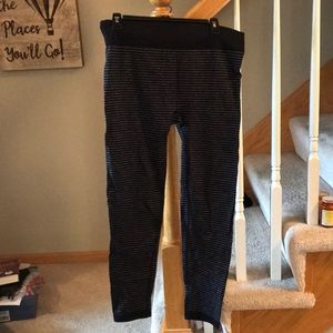 Athleta Metallic Stripe Legging, XL
